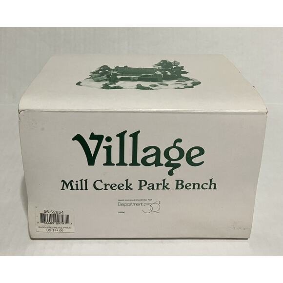 Department 56 Mill Creek Park Bench 52654 Trees Lamppost Cardinals Boxed - Picture 7 of 9